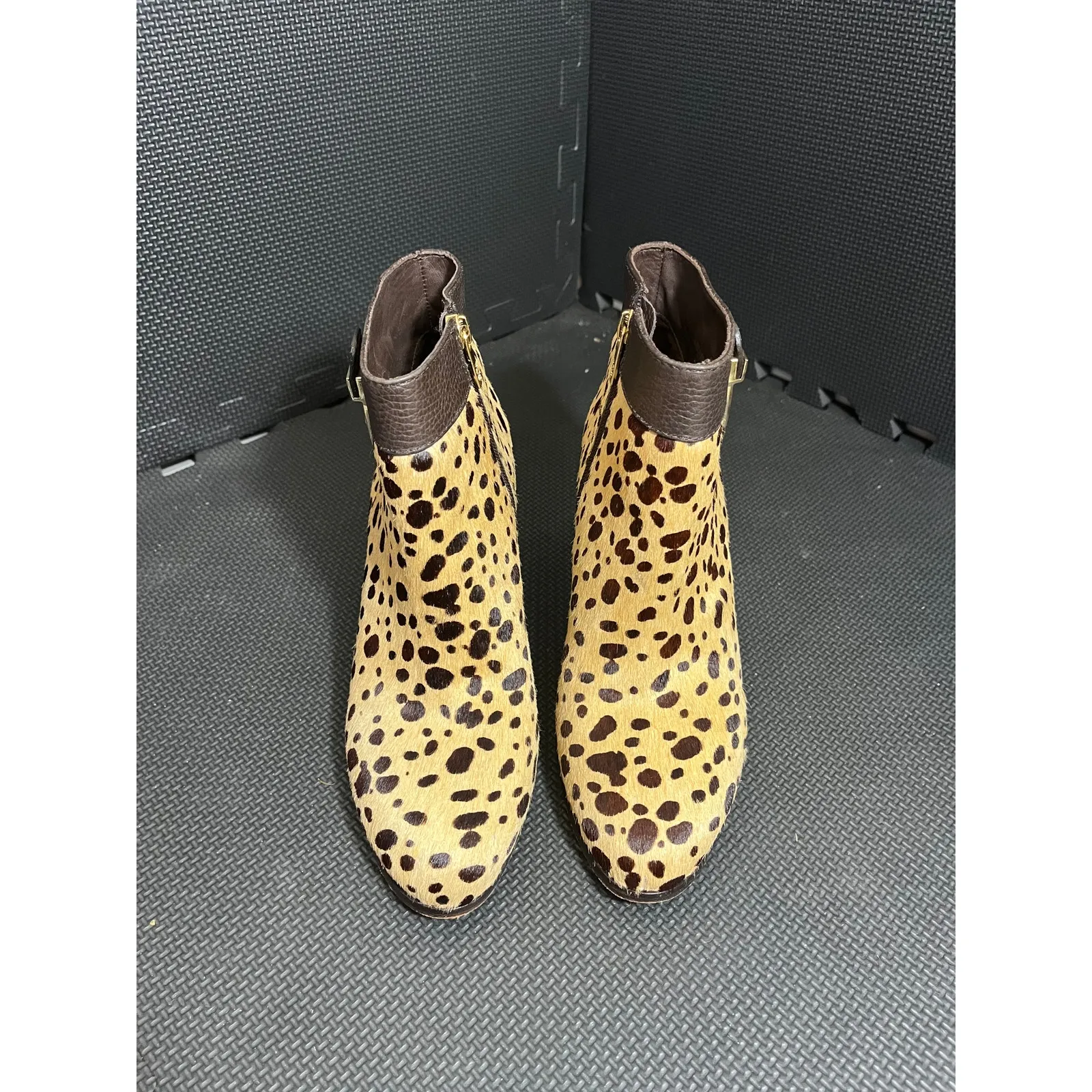 Tory Burch Priscilla Animal Print Bootie Calf Hair Cheetah Leopard‎ Womens 8.5 - Image 2