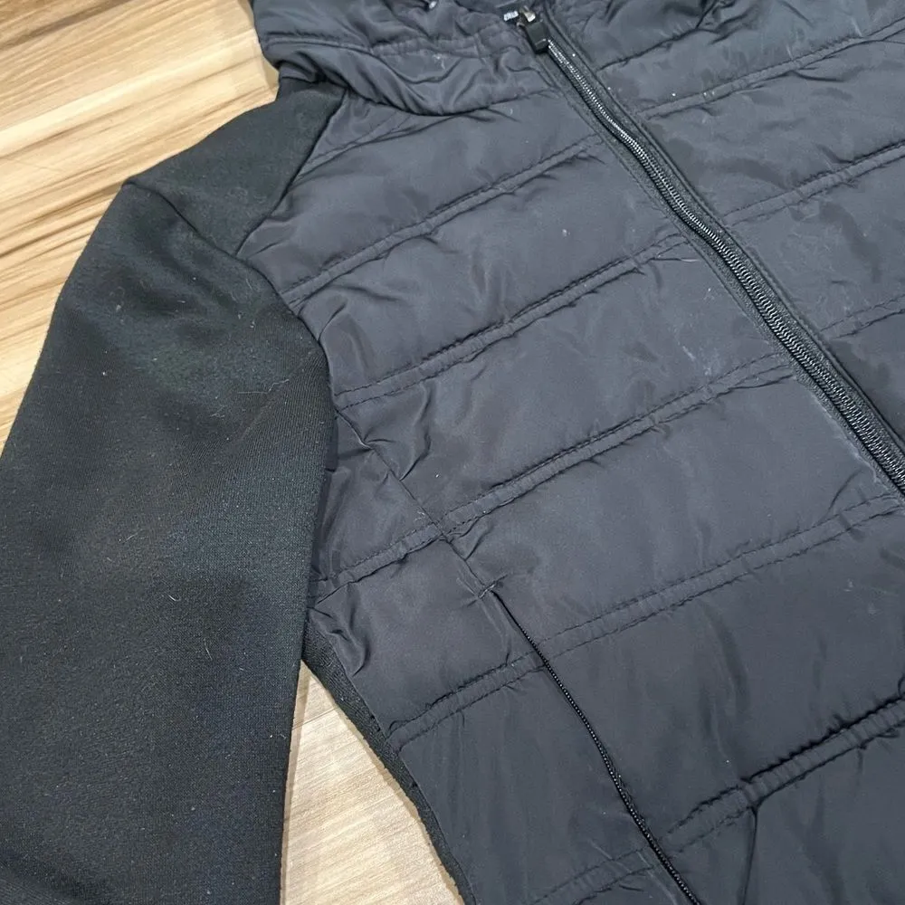 BCBGMAXAZRIA Black Quilted Knit Jacket Women’s Medium - Image 2