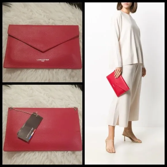 💕LANCASTER PARIS💕 Leather Envelope Clutch - Image 2