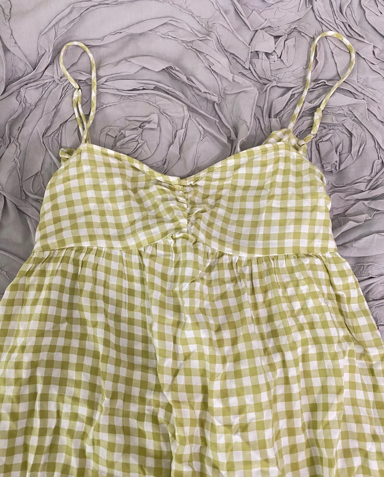 Green And White Mini Dress Size M - Image 2