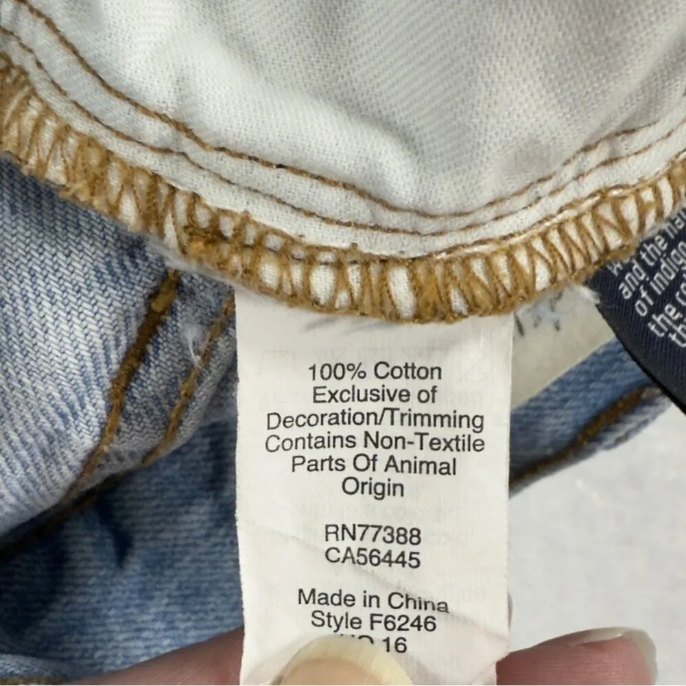 Madewell The Perfect Vintage Jeans Distressed Crop Light Wash Size 28 TINY FLAW - Image 7