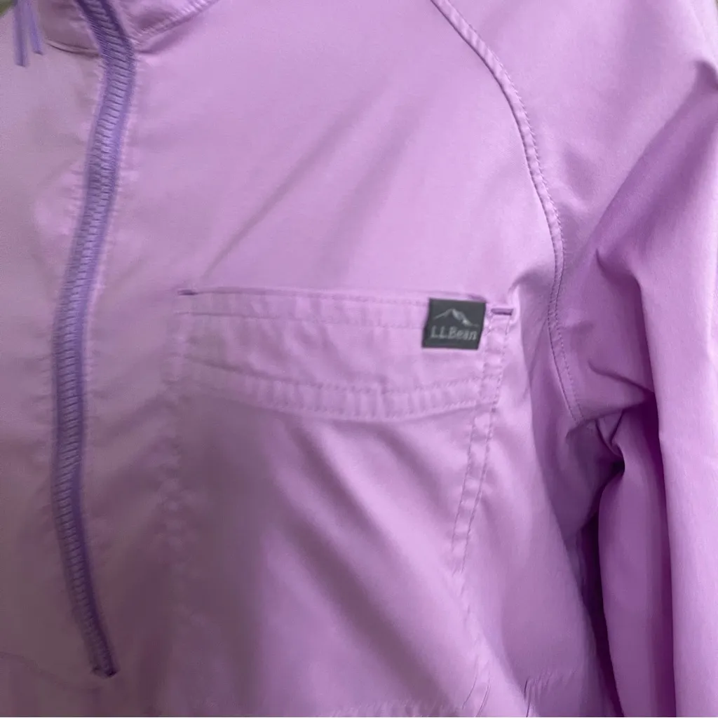 L.L Bean Jacket Womens‎ Medium Purple Pullover Polyesters 1/4 zip pre owned - Image 3
