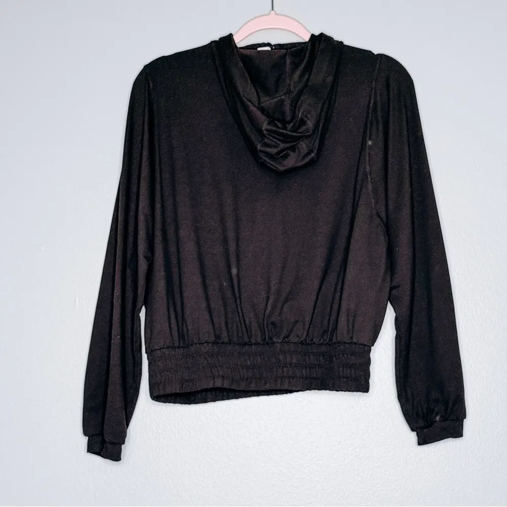 Rae Mode Black Hooded Pull Over Sweatshirt Size Small - Image 3