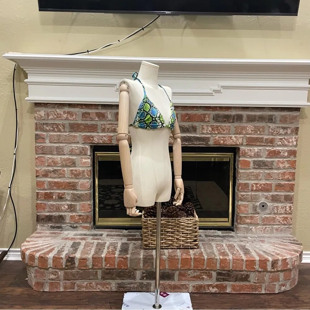 PrettyLittleThing blue & green snakeskin bikini top / 4 / Excellent condition - Image 10