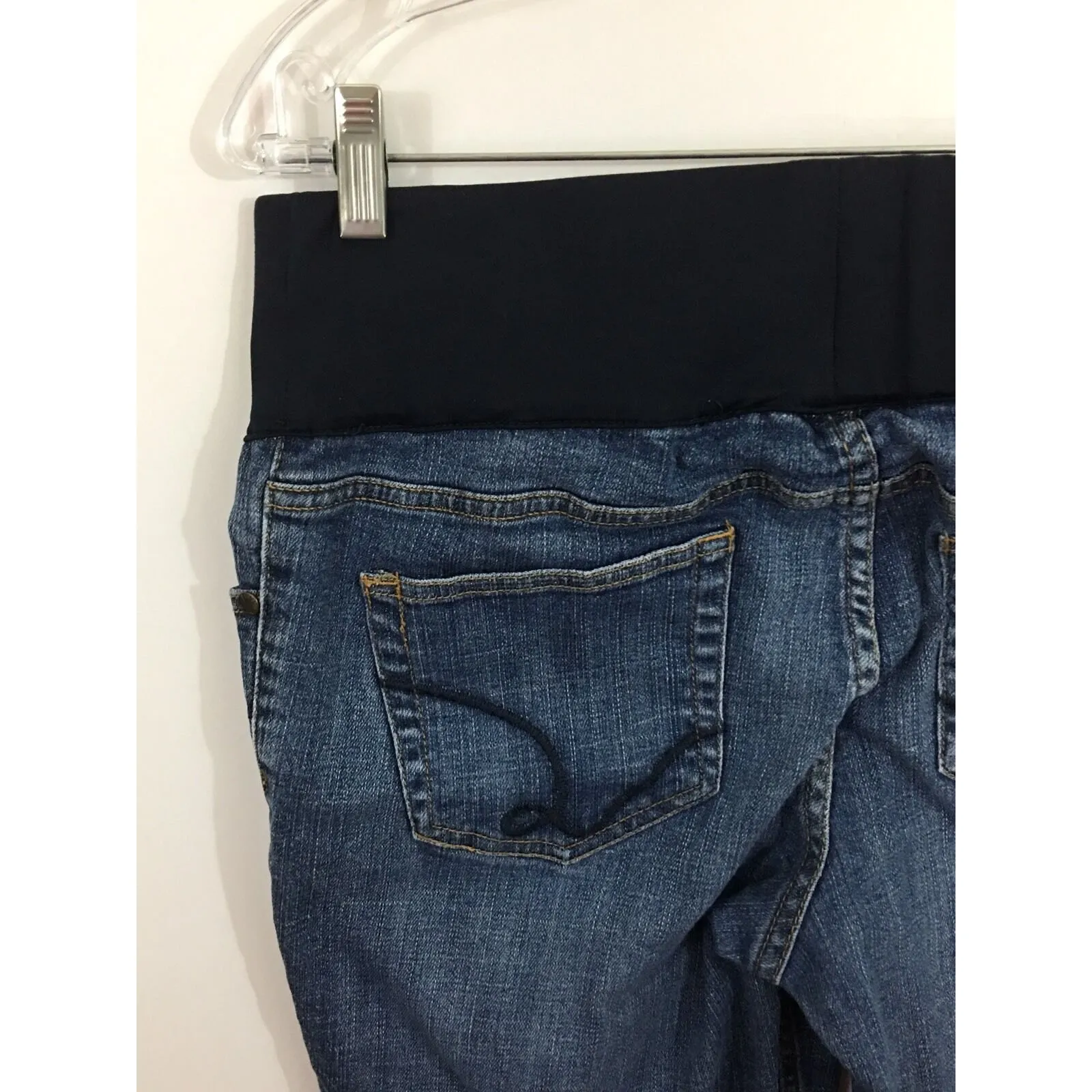 Liz Lange Target Maternity Jeans Womens 10 Belly Band Stretch Pull On Casual - Image 5