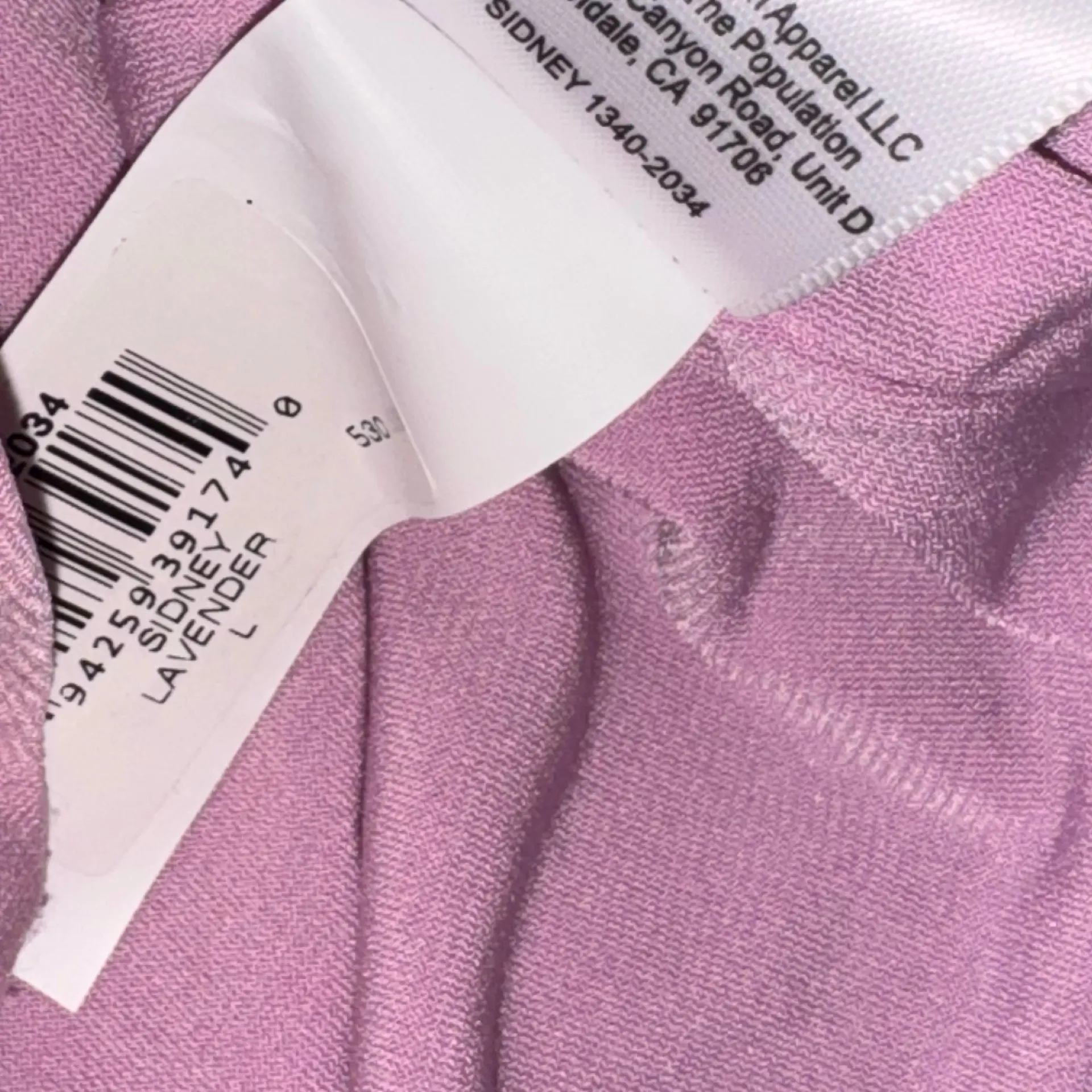 Dress the Population Sidney Deep V-Neck 3D Lace Lavender Gown Sz L - Image 3