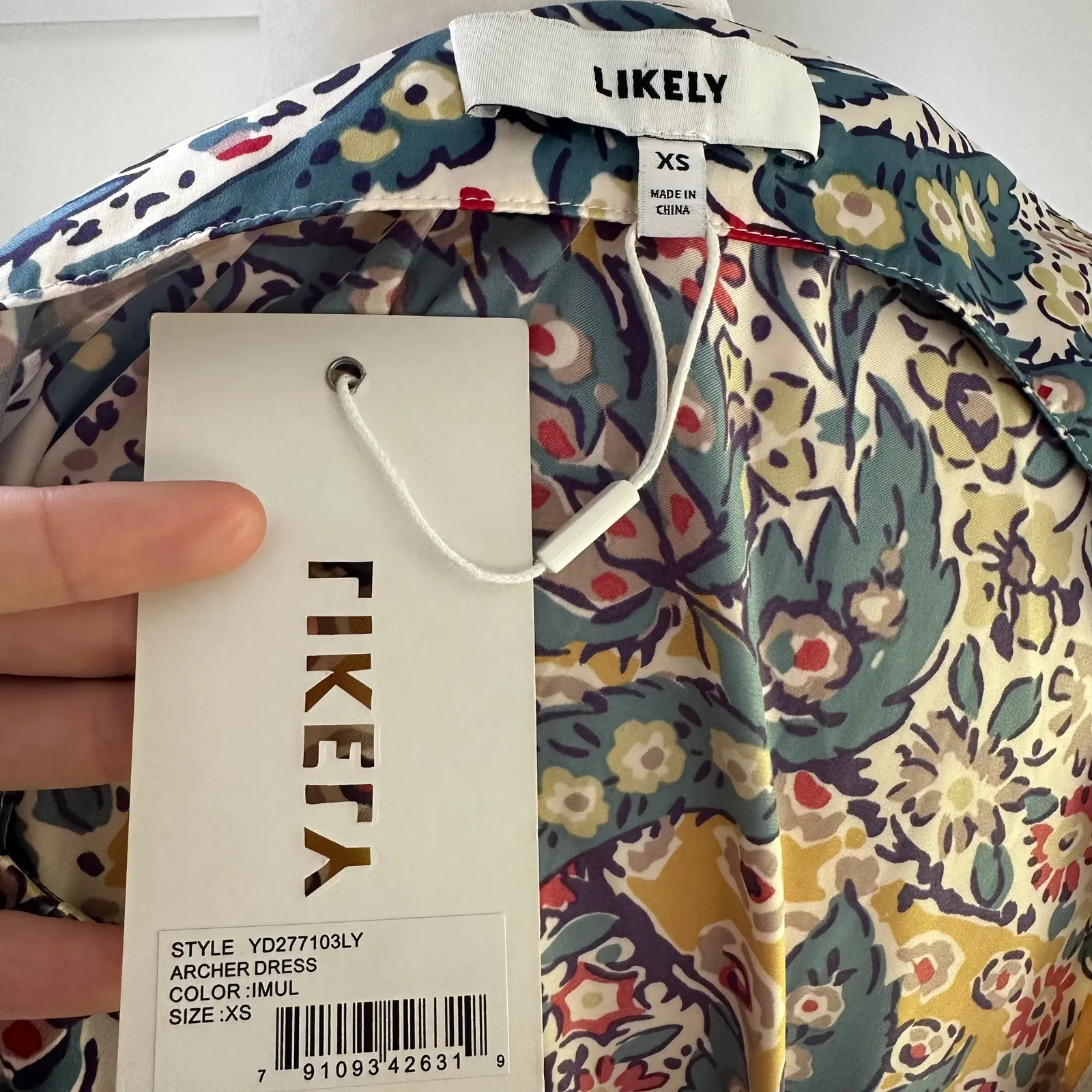 Likely x REVOLVE NWT Archer‎ Blue Floral Paisley One Shoulder Cocktail Dress XS - Image 9