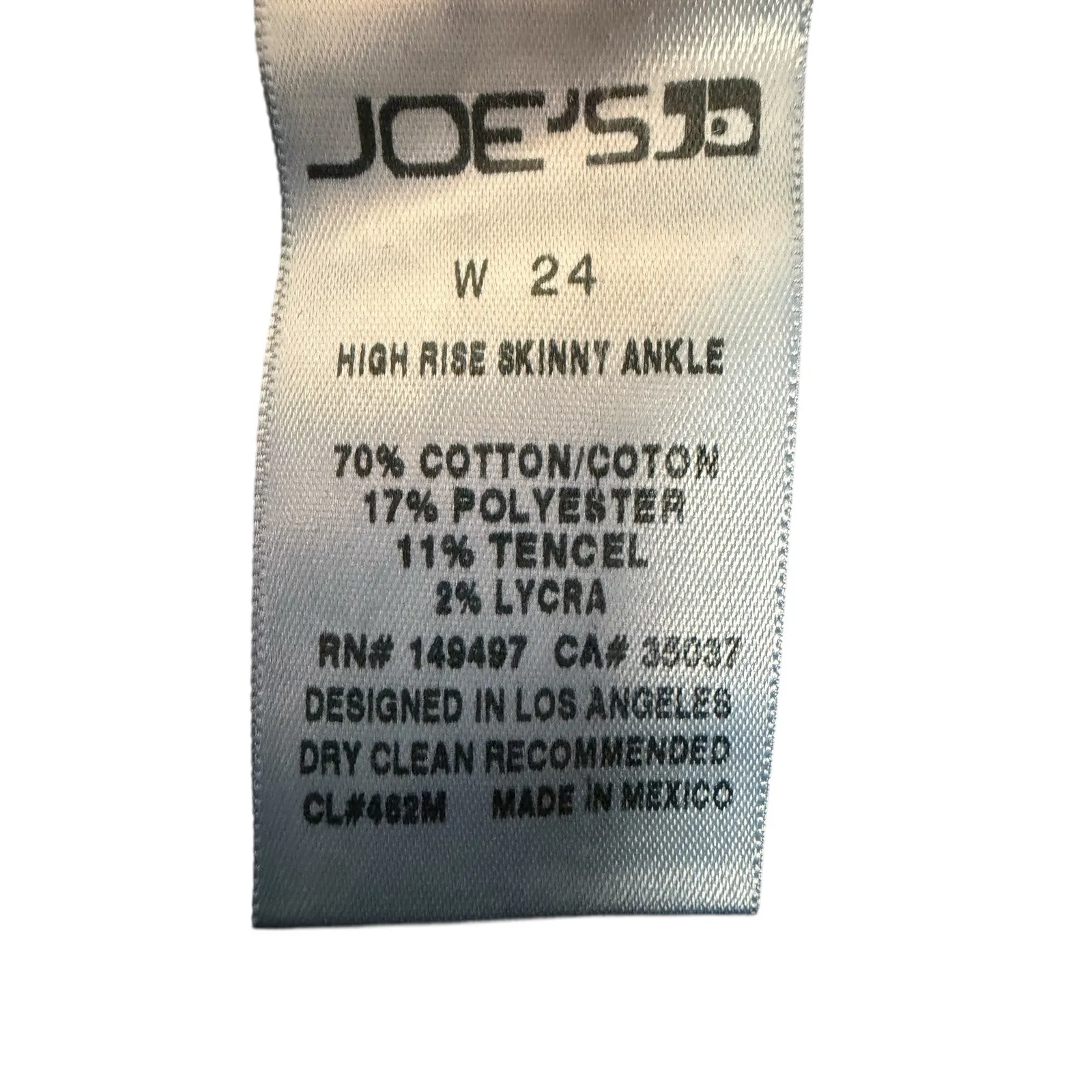 JOE'S JEANS Women's High Rise Skinny Ankle Dark Wash‎ Distressed Jeans W24 - Image 4