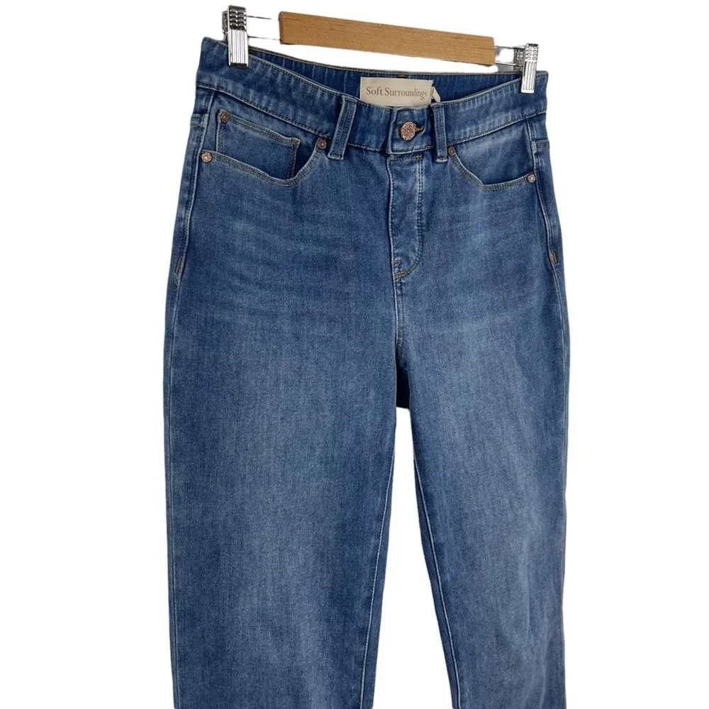 Soft Surroundings Talls The Ultimate Denim Relaxed Straight Jeans Blue Denim TS - Image 4