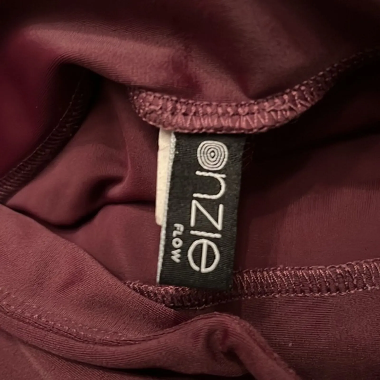 Onzie‎ Flow Pants Womens Medium Large Sporty Legging Burgundy Mesh Inserts Crop - Image 6