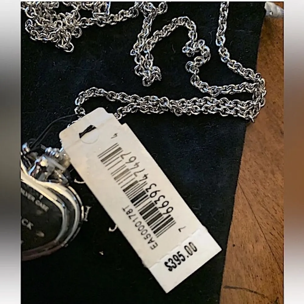 JUDITH JACK Sterling Silver Inlaid Marcasite Heart Locket with Clock Pendant NWT - Image 11