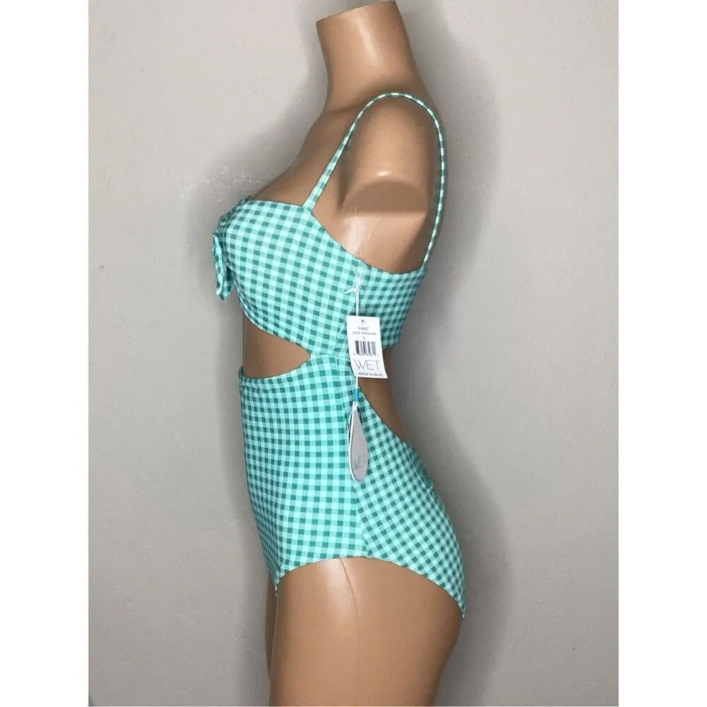 New. WET brand gingham swimsuit. Large. Retails $168 - Image 9
