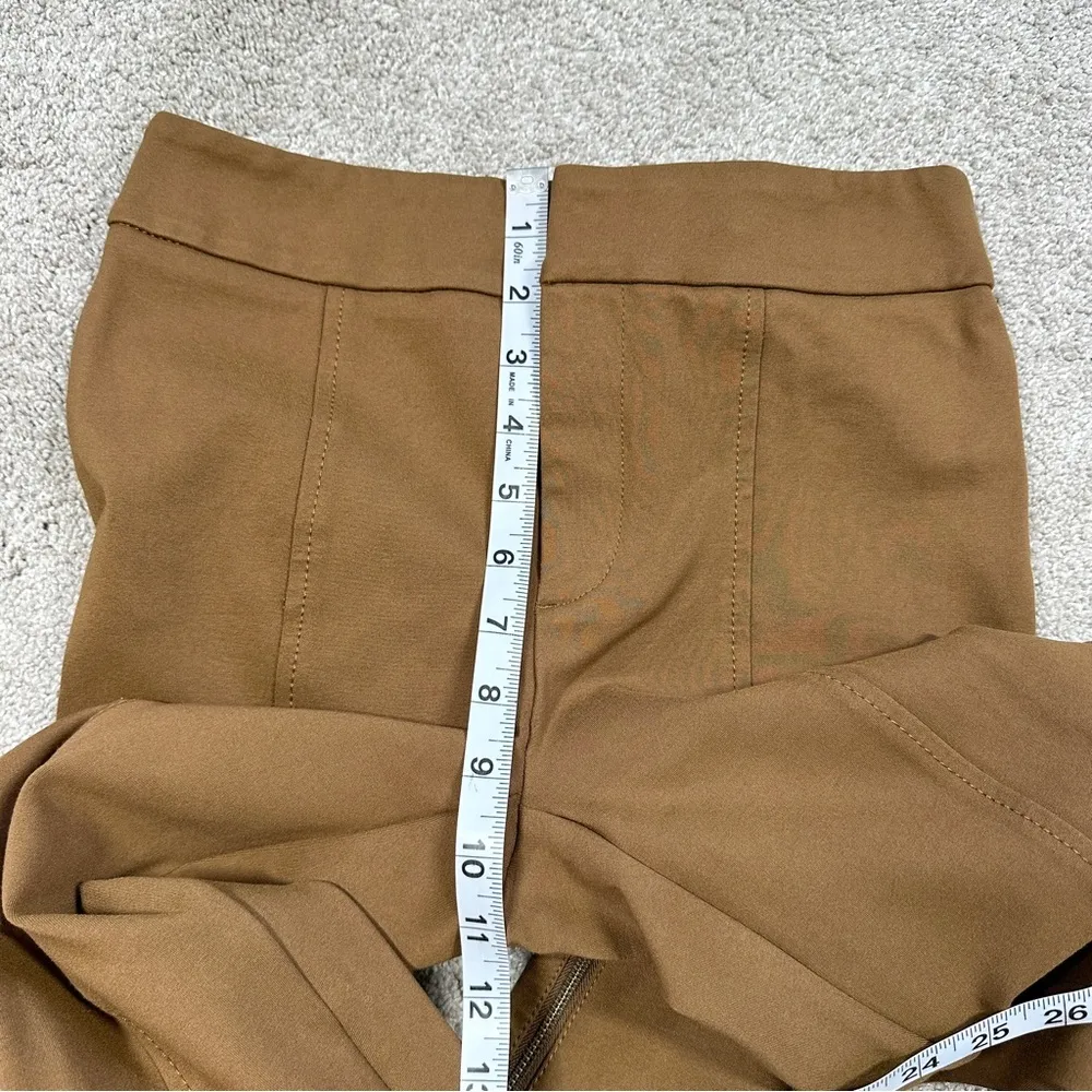 Anthropologie The Essential Slim Pants Ankle Zippers Camel Beige Size 0 - Image 14