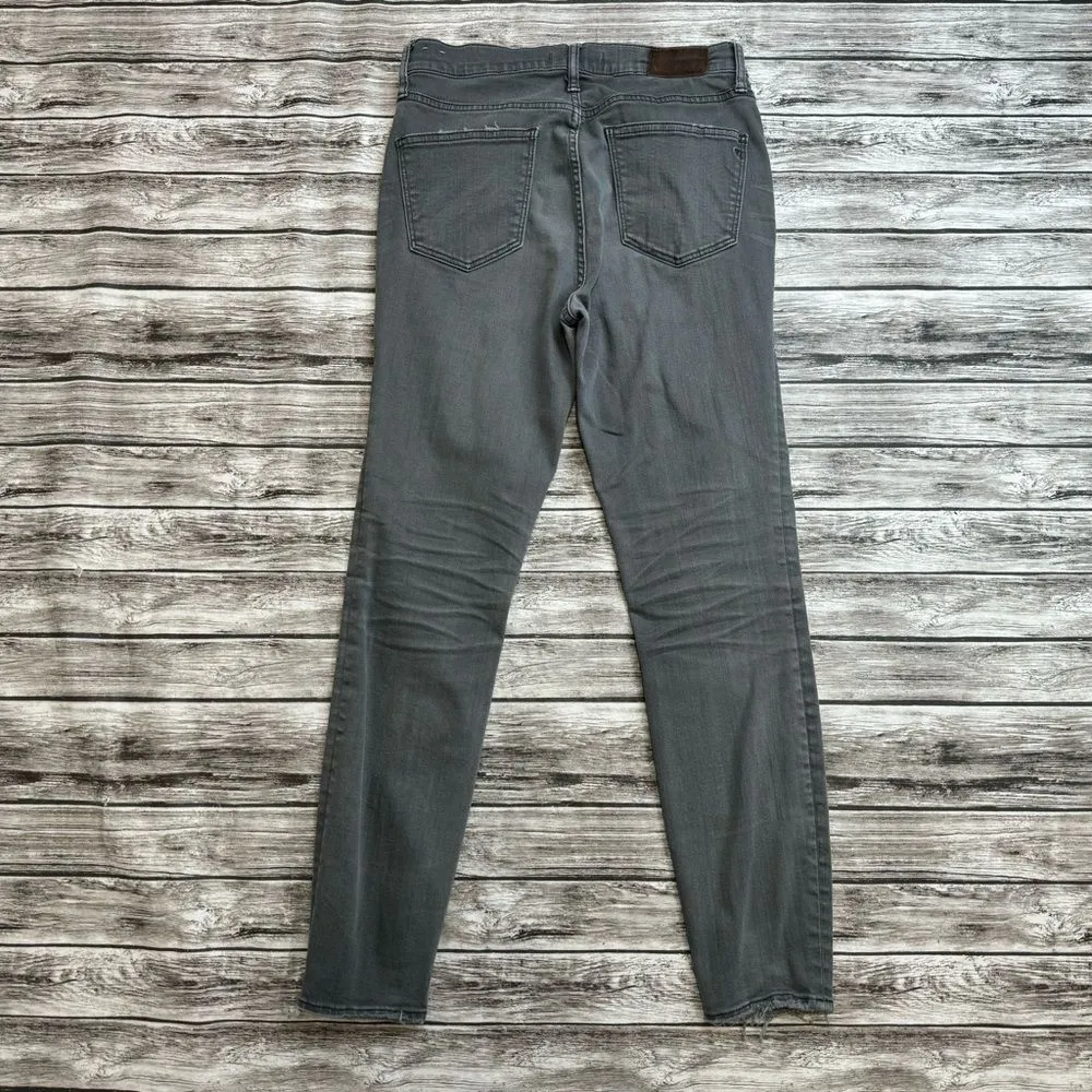 Madewell Women's High Riser Skinny Jeans Grey Gray 28 Zip Zipper Stretch Pockets - Image 3