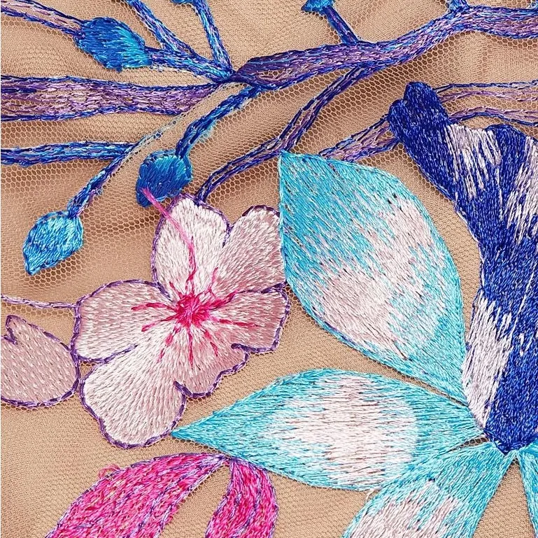 Milly Nira Floral Embroidered Off-Shoulder Midi Dress Size 2 NWT - Image 9