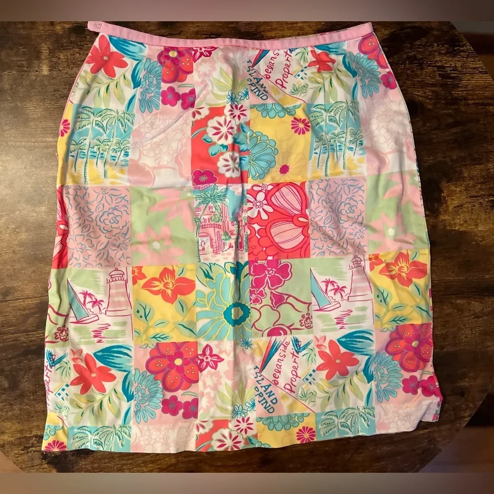 Island Republic | petite, womens tropical print skirt. Size: 6P - Image 9