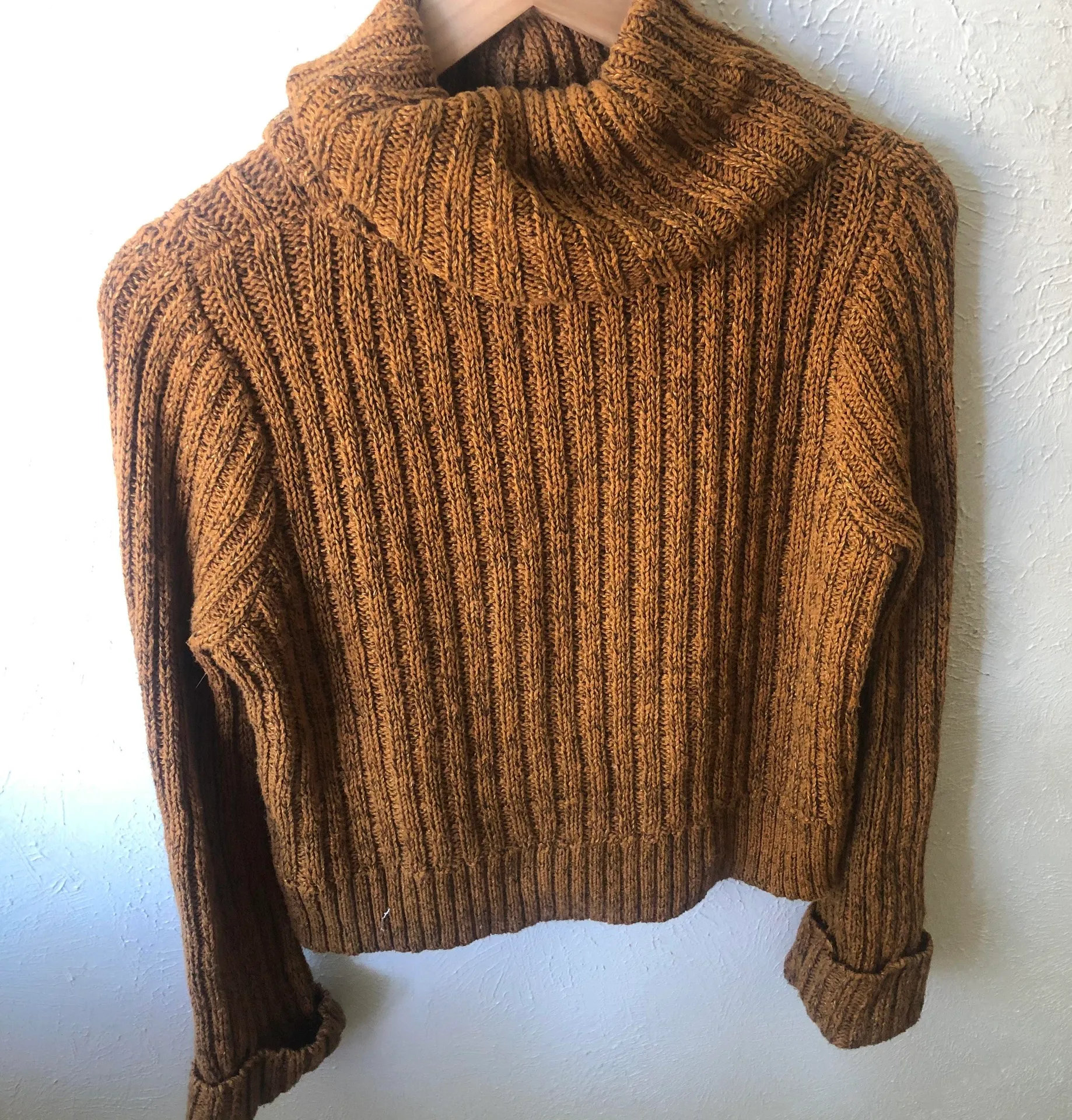 Free People Chunky Turtleneck Sweater Medium - Image 2