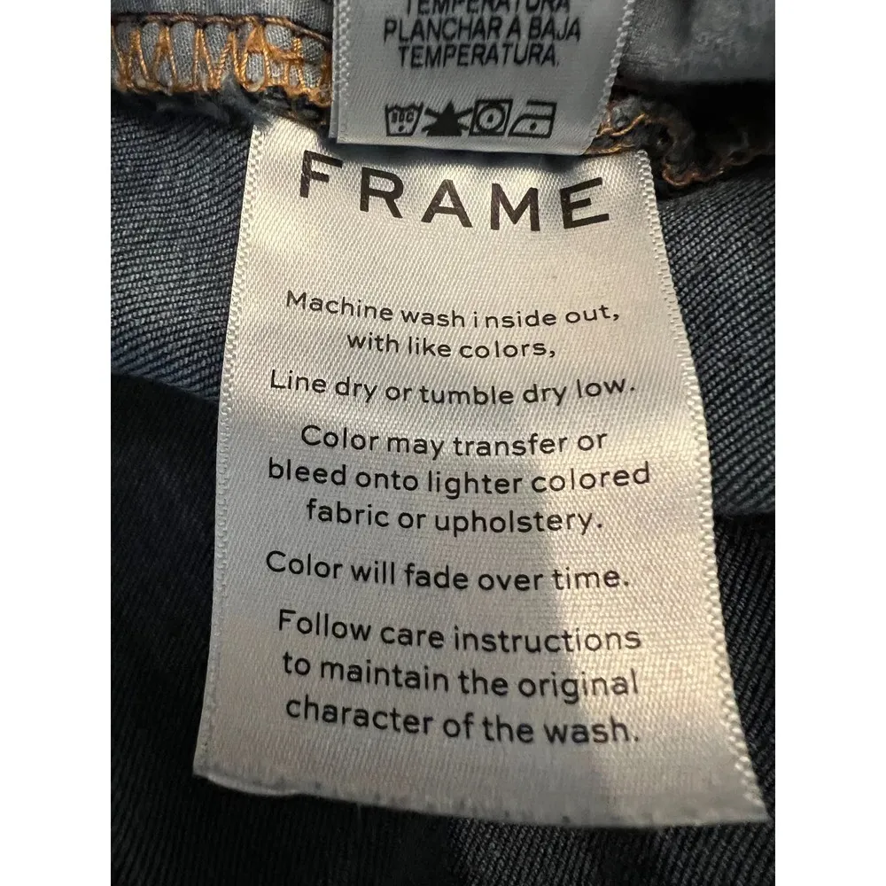 Frame Jeans Le Skinny de Jeanne Frayed Scallop Hem Size 27 - Image 13