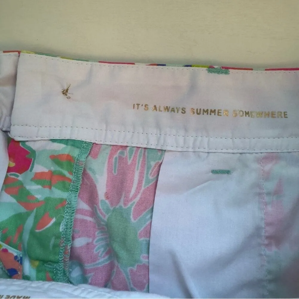 Lilly Pulitzer The Callahan Short Casa Banana Print 100% Cotton Floral Colorful - Image 11