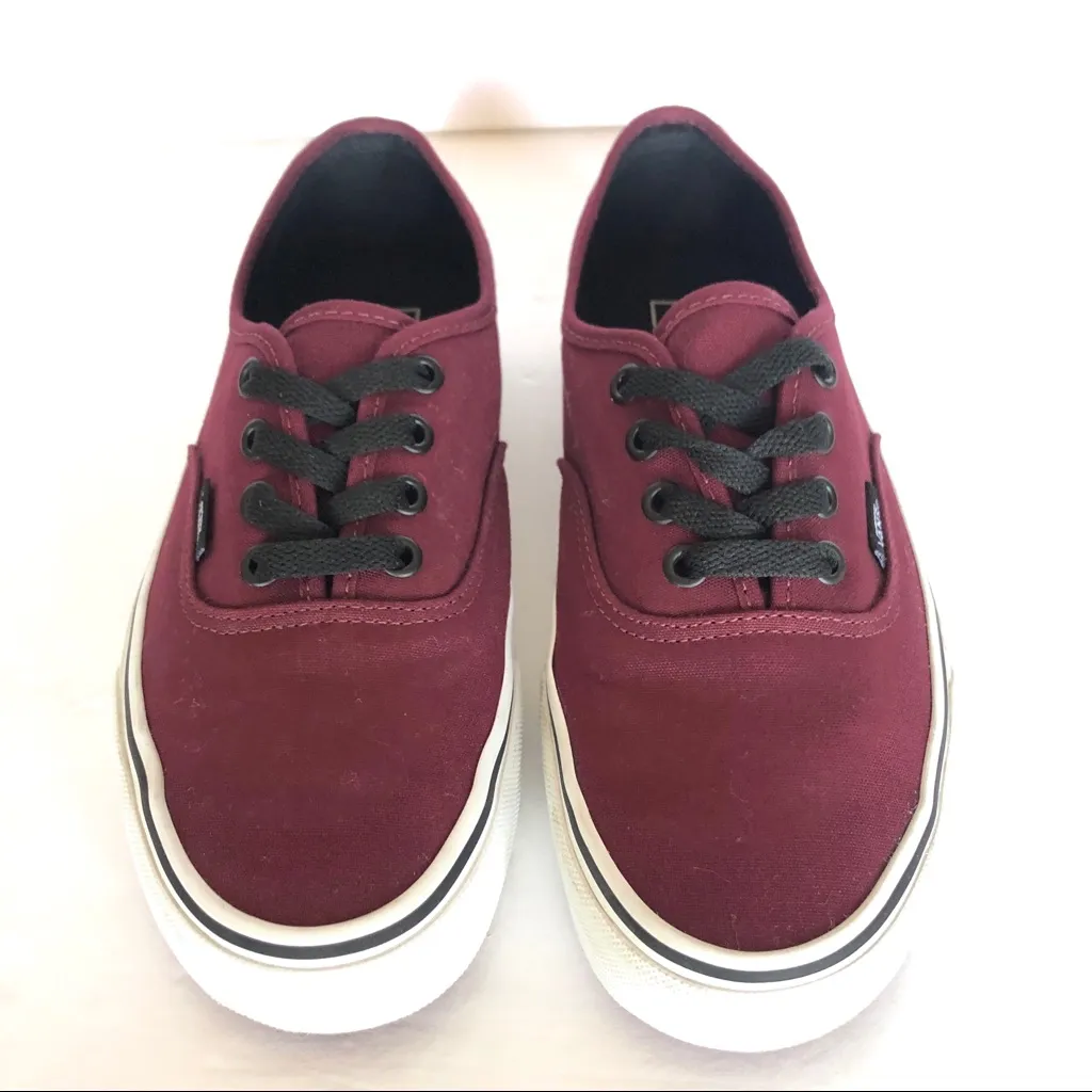 Vans Authentic Lo Burgundy Red Canvas Women Shoes 7.5 - Image 4