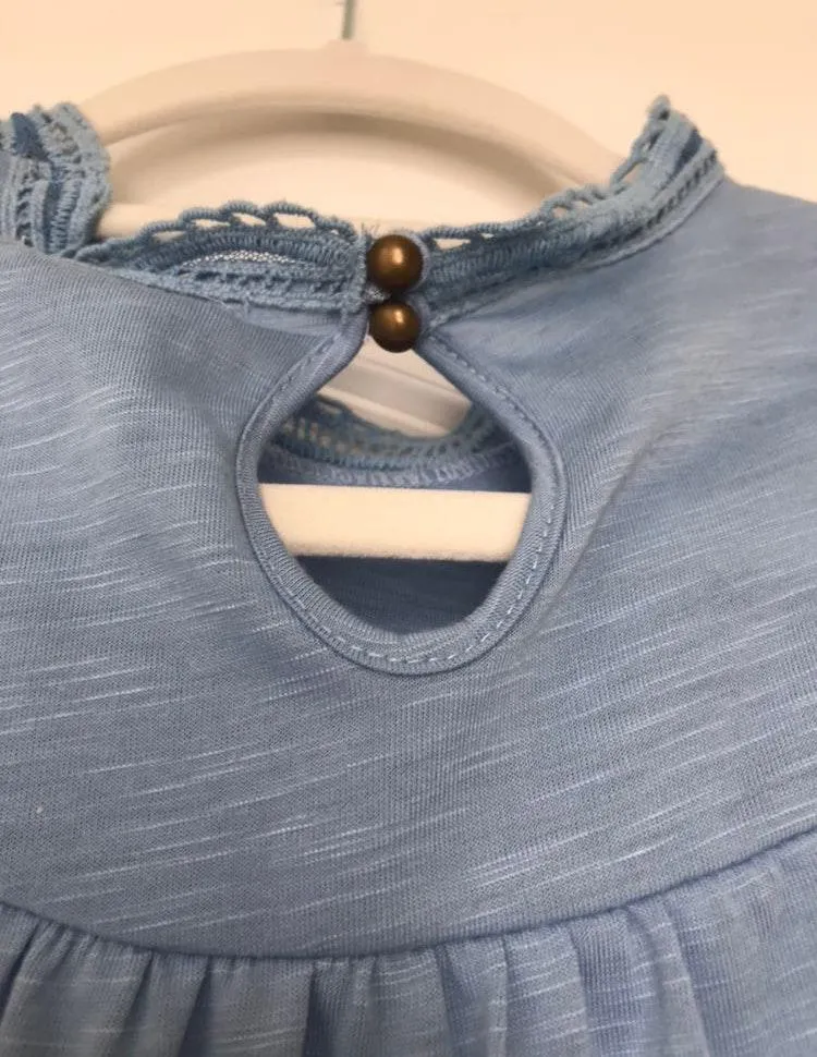 Altar'd State Blue Lace Flowy Top - Image 4