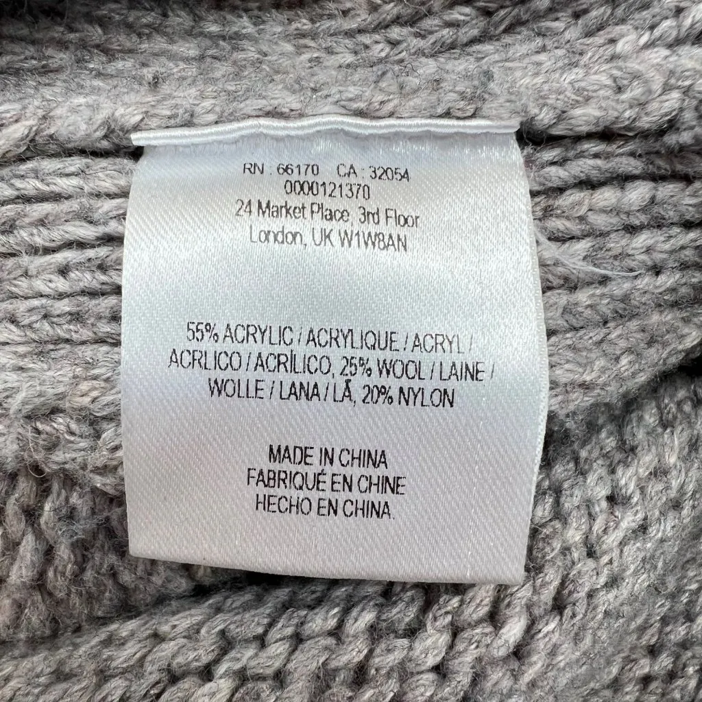 Nomad Morgan Carper Sleeveless Fringe Turtleneck Sweater Dress Gray Size Small - Image 11