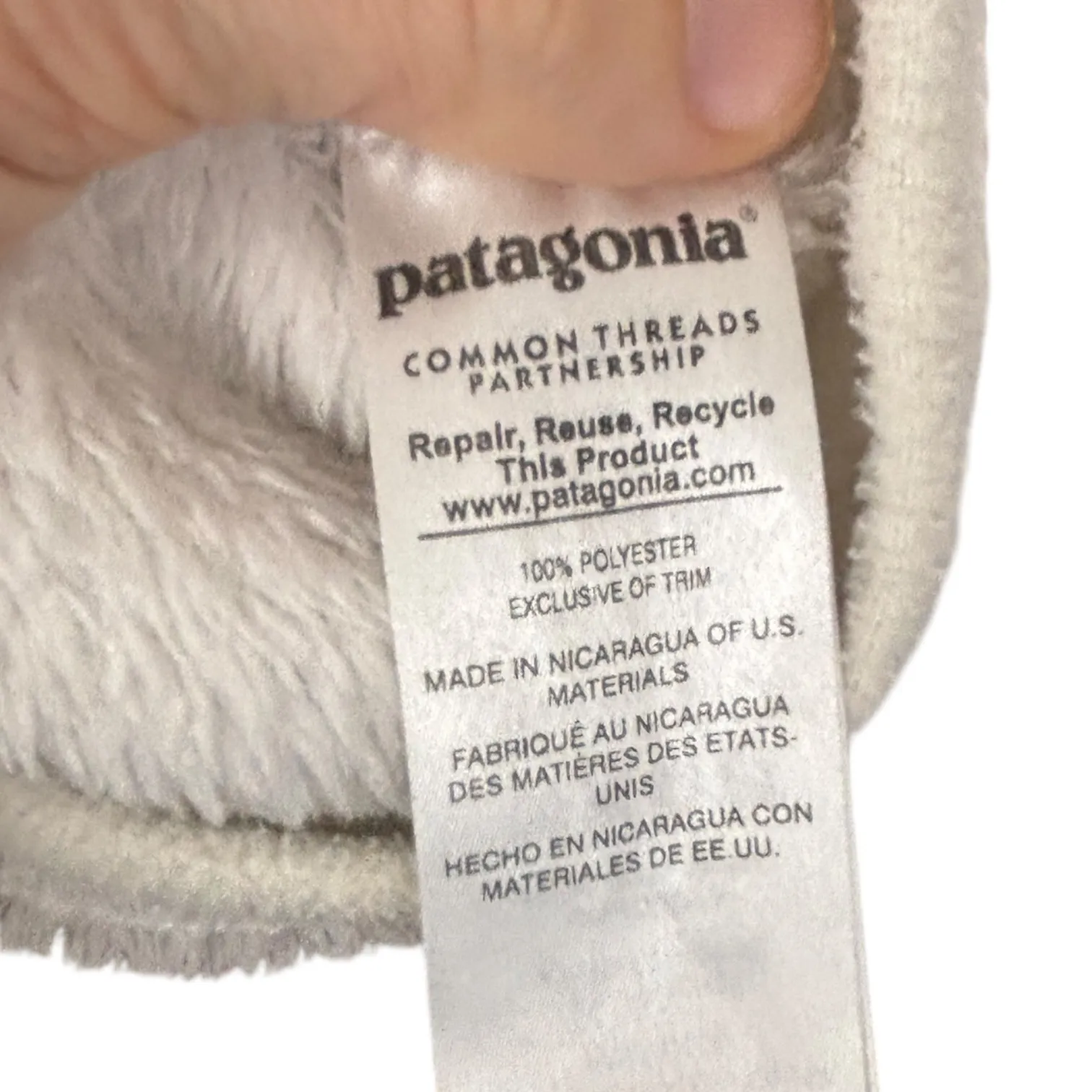Patagonia Womens Snap-T Pullover Fleece Top Sweater Polartec Thermal Pro Cream S - Image 8