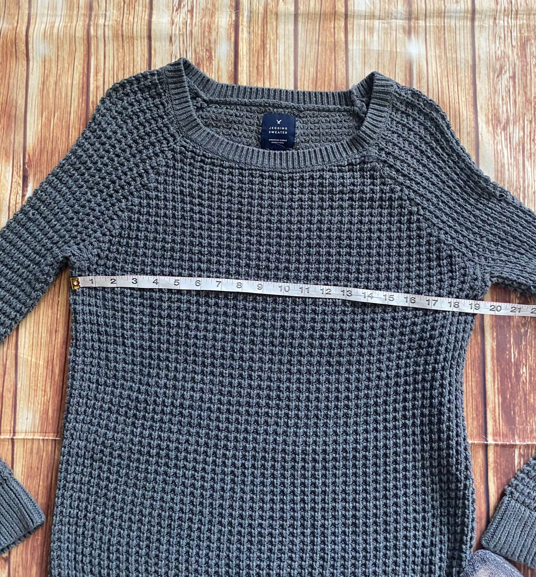 Gray Pullover Jegging Sweater Sz M - Image 7