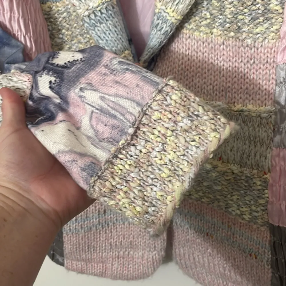 Lulu H Paris Kint Pastel Cardigan. Size Medium Purple - Image 2