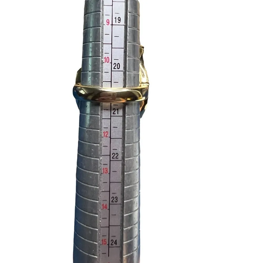 Akkad Cocktail Ring Center Faceted Stone CZ Gold plated Size 11 NEW - Image 5