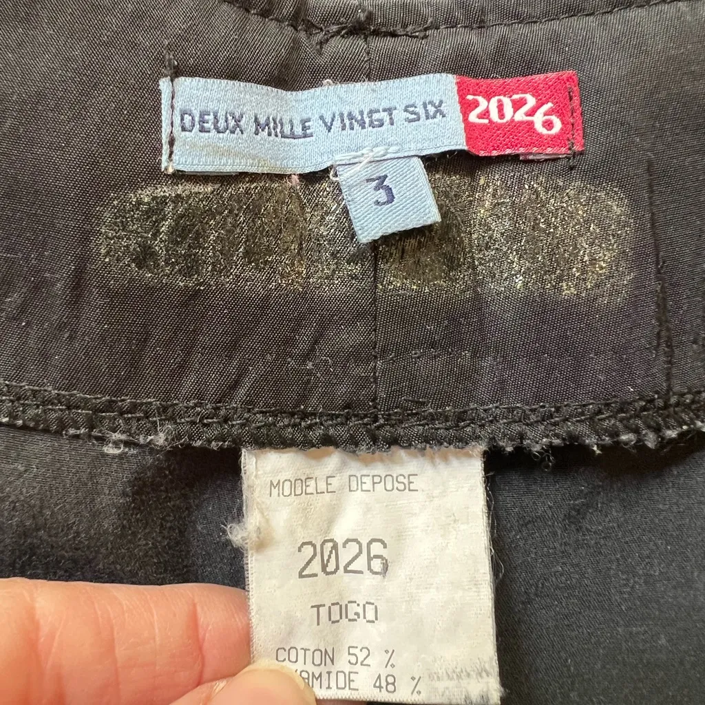 Deux‎ Mille Vingt Six 2026 Black Nylon MIDI Skirt Size L - Image 9