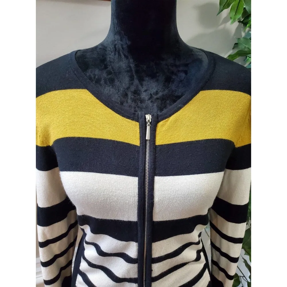 Grace Elements Women's Multicolor Rayon Long Sleeve Full Zip Casual Cardigan PM - Image 3