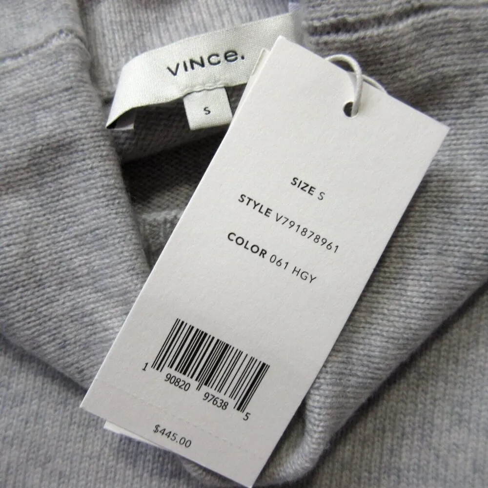 NWT Vince Turtleneck Midi in Heather Gray Wool & Cashmere Sweater Dress S - Image 4