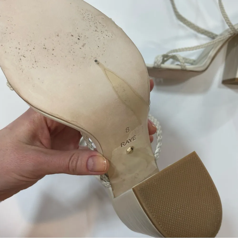 Raye Melissa Heel in Bone summer sandals size 8 - Image 3