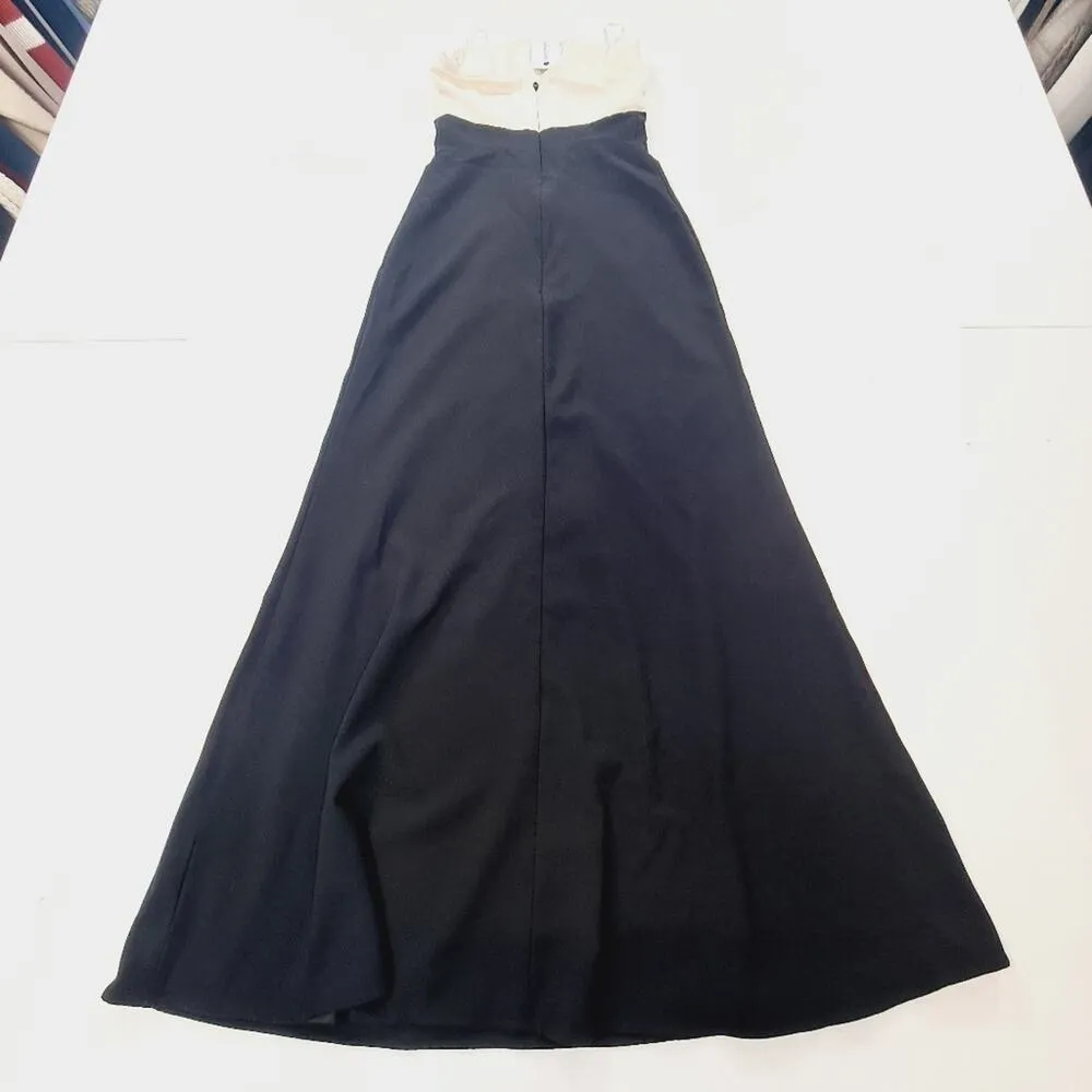 Lovers and Friends Anais Strapless Gown in Black & White XS - Image 11