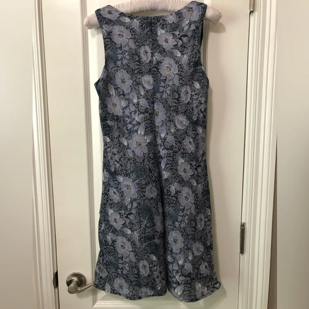 Vintage Sleeveless Dress from All That Jazz Size 5/6 Purple Navy Lavender - Image 6