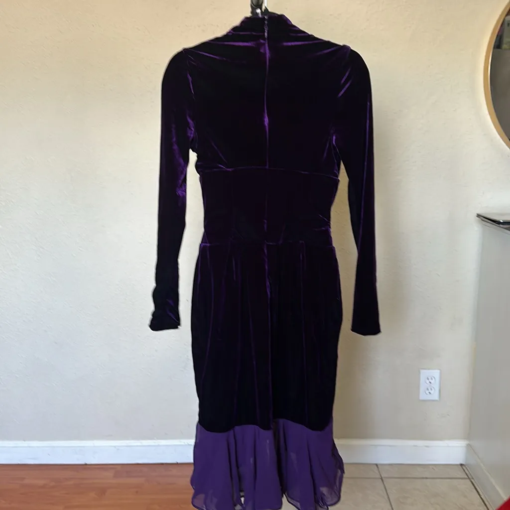 House of‎ Cb ‘Dahna’ Dark Purple Velvet Corset Dress NWOT size XS - Image 9