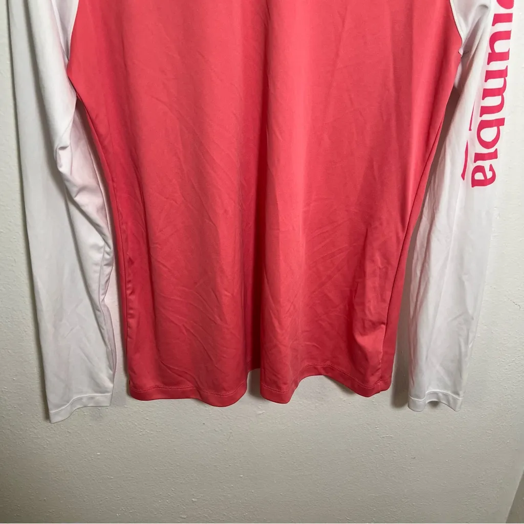Columbia PFG Tidal II Long Sleeve T-Shirt Pink White M - Image 5