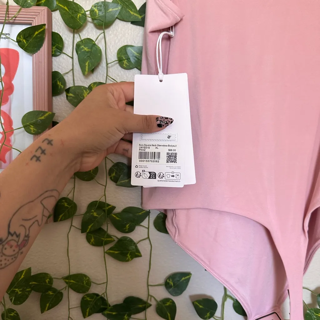 NWT Lululemon Women’s Wundermost Ultra-Soft Nulu Square-Neck Sleeveless Bodysuit - Image 3