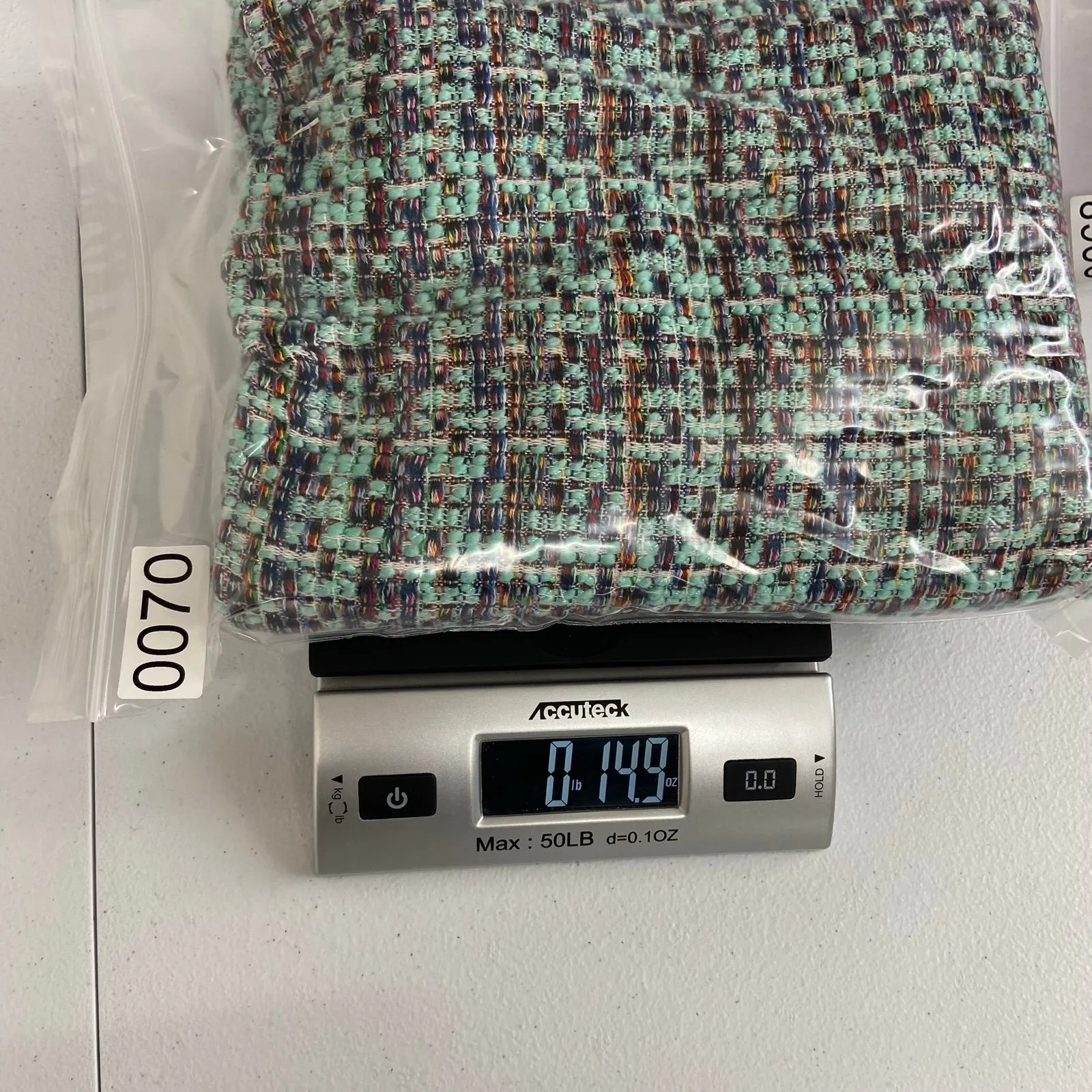 NEW Gracia women's tweed knit turquoise multicolor lined zip pencil skirt medium - Image 7