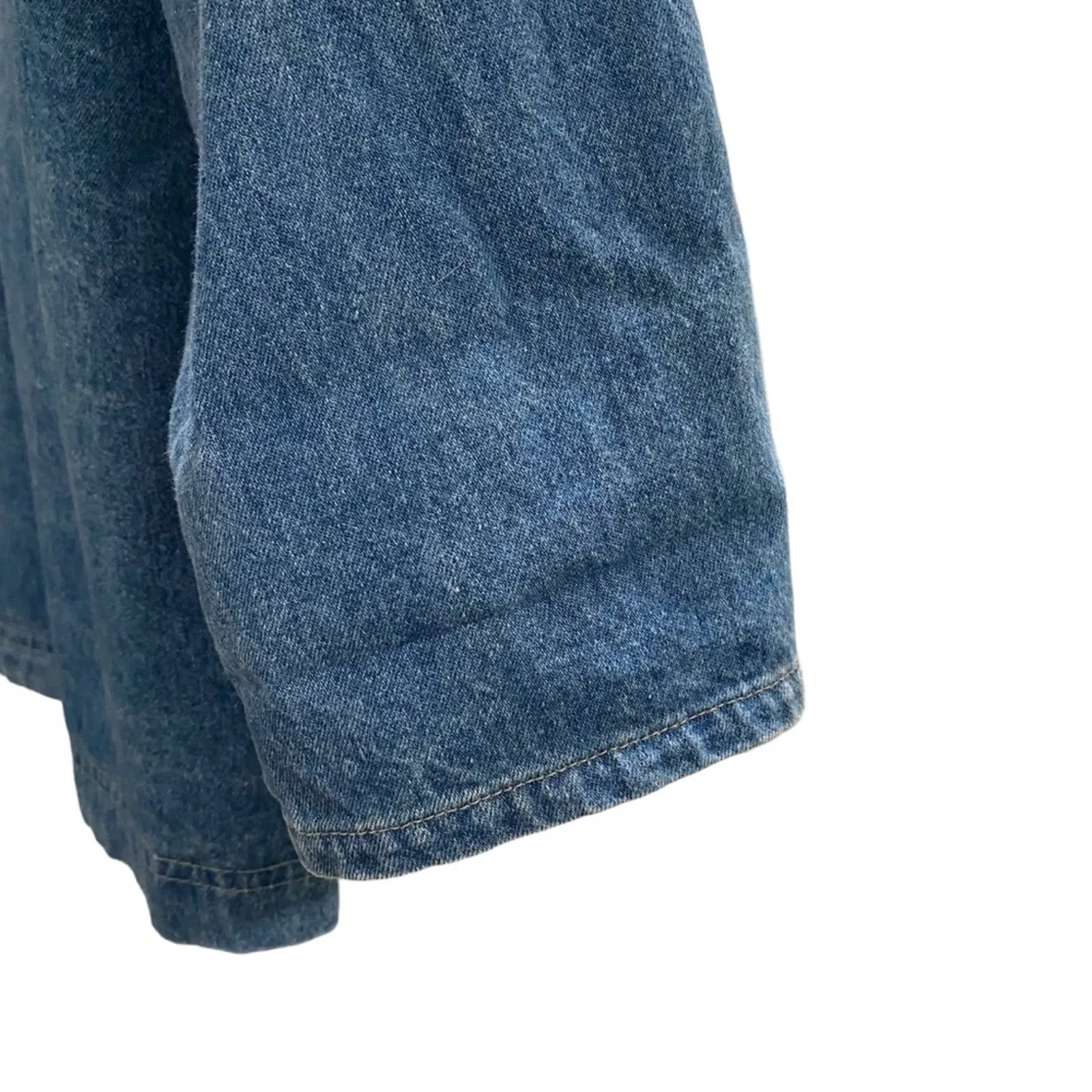 Vivaldi Jeanswear Vintage Double Breasted Denim Jean Blazer Jacket size small Blue - Image 5