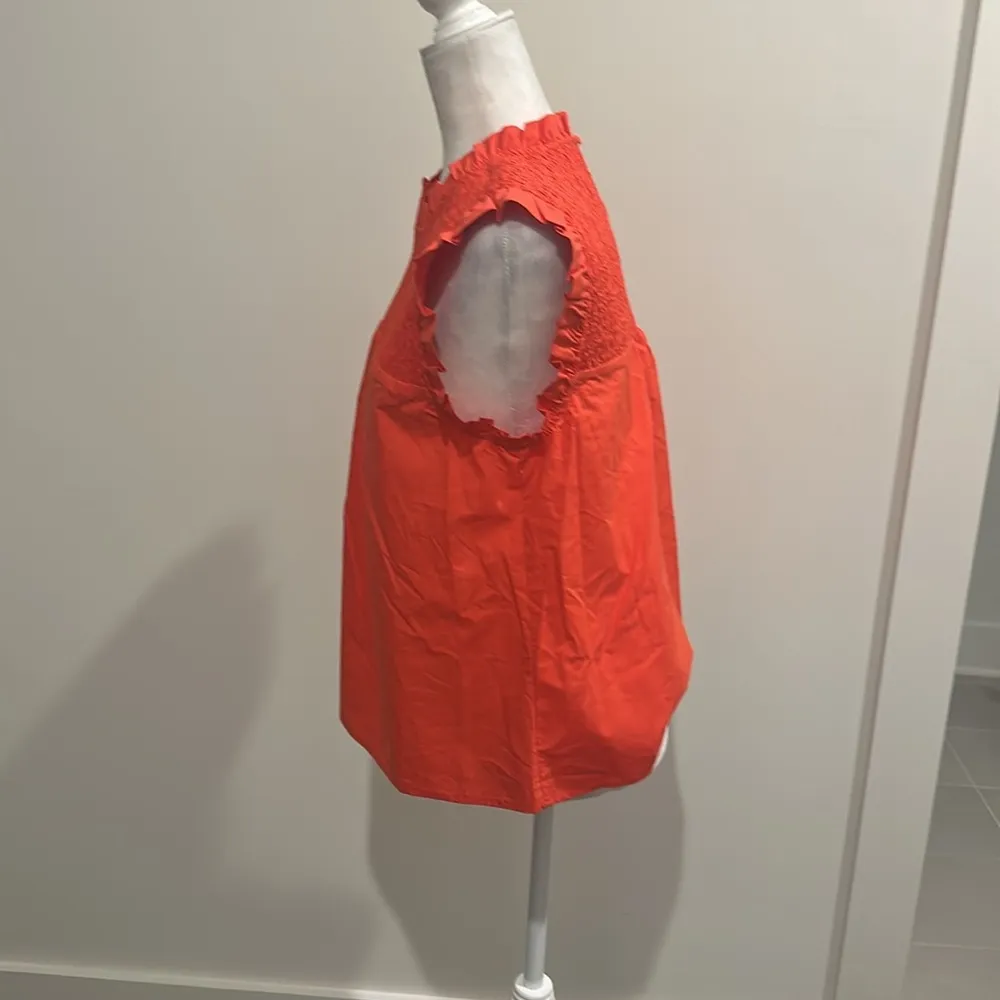 THML Orange Smocked Top Sz M - Image 2