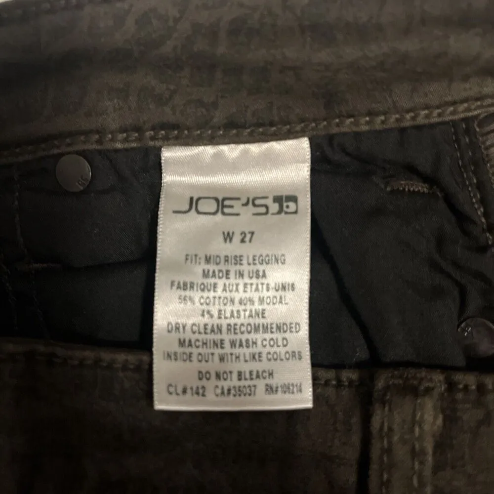 Joe's Jeans Brown Snakeskin Mid Rise Legging Jeans, Size 27 - Image 5