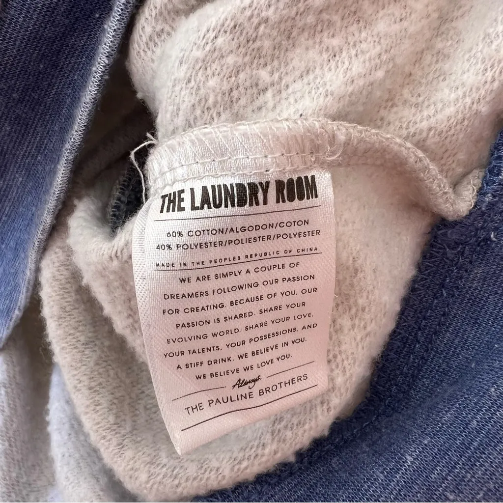 The Laundry Room Revolve Gray Blue Crop Sweatshirt Hoodie Size Small - Image 9