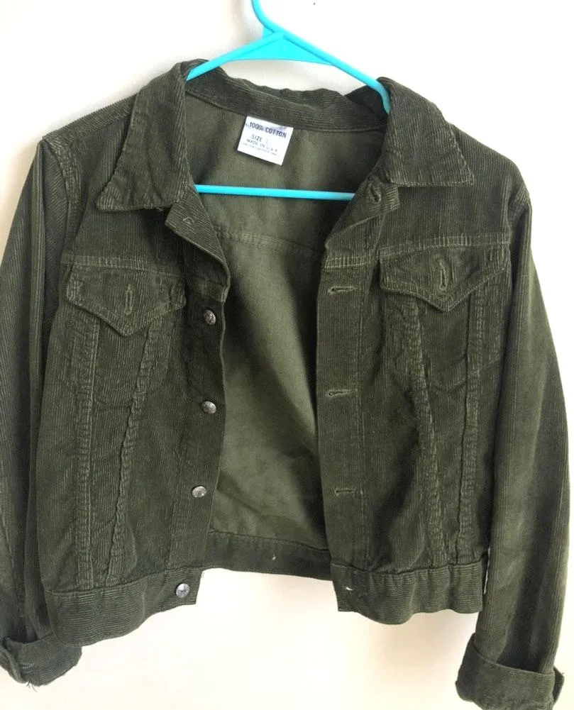 Corduroy jacket Green - Image 2