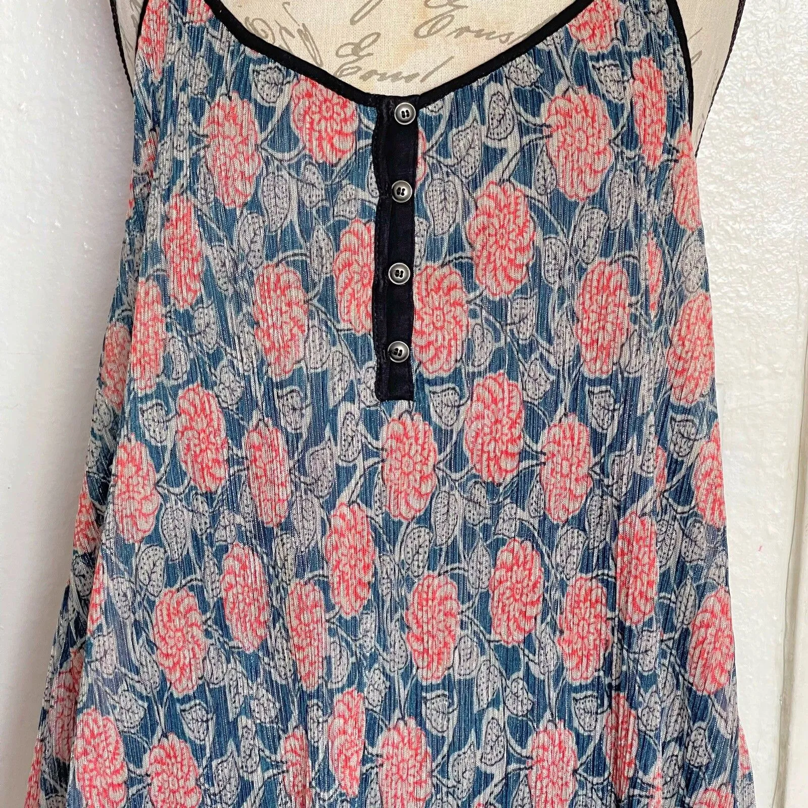 Maeve Anthropologie Womens Blouse Sz Large  Bohemian Boho Sleeveless Floral - Image 5