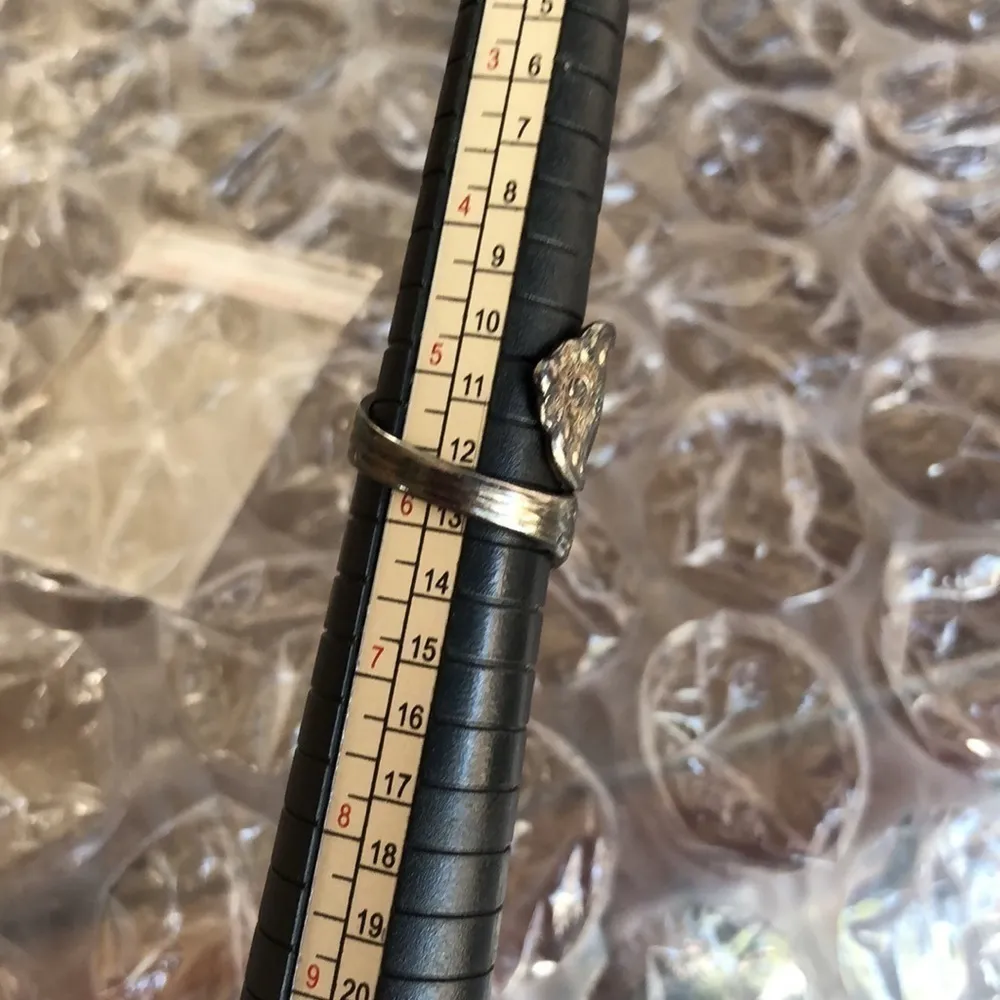 VINTAGE WMA ROGERS ONEIDA SILVER PLATE SPOON RING SIZE 5.75 - Image 6