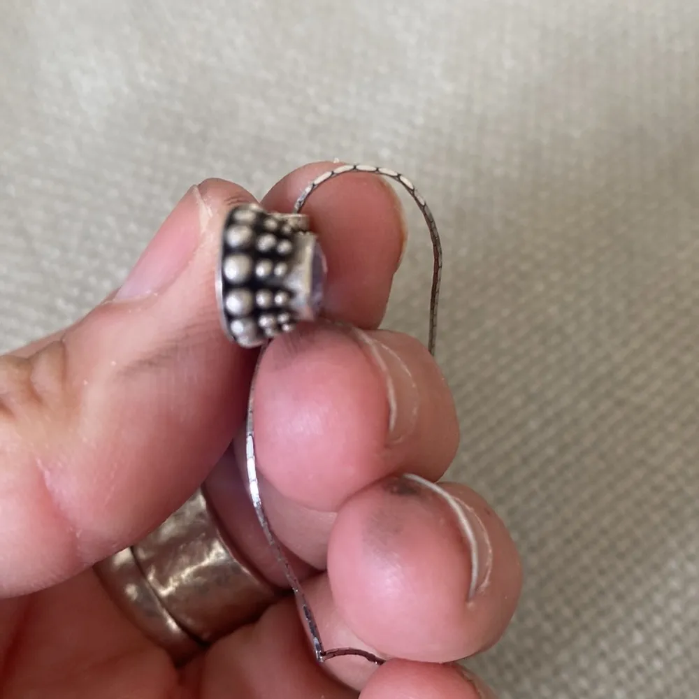 Vintage sterling silver purple gem stone necklace - Image 9