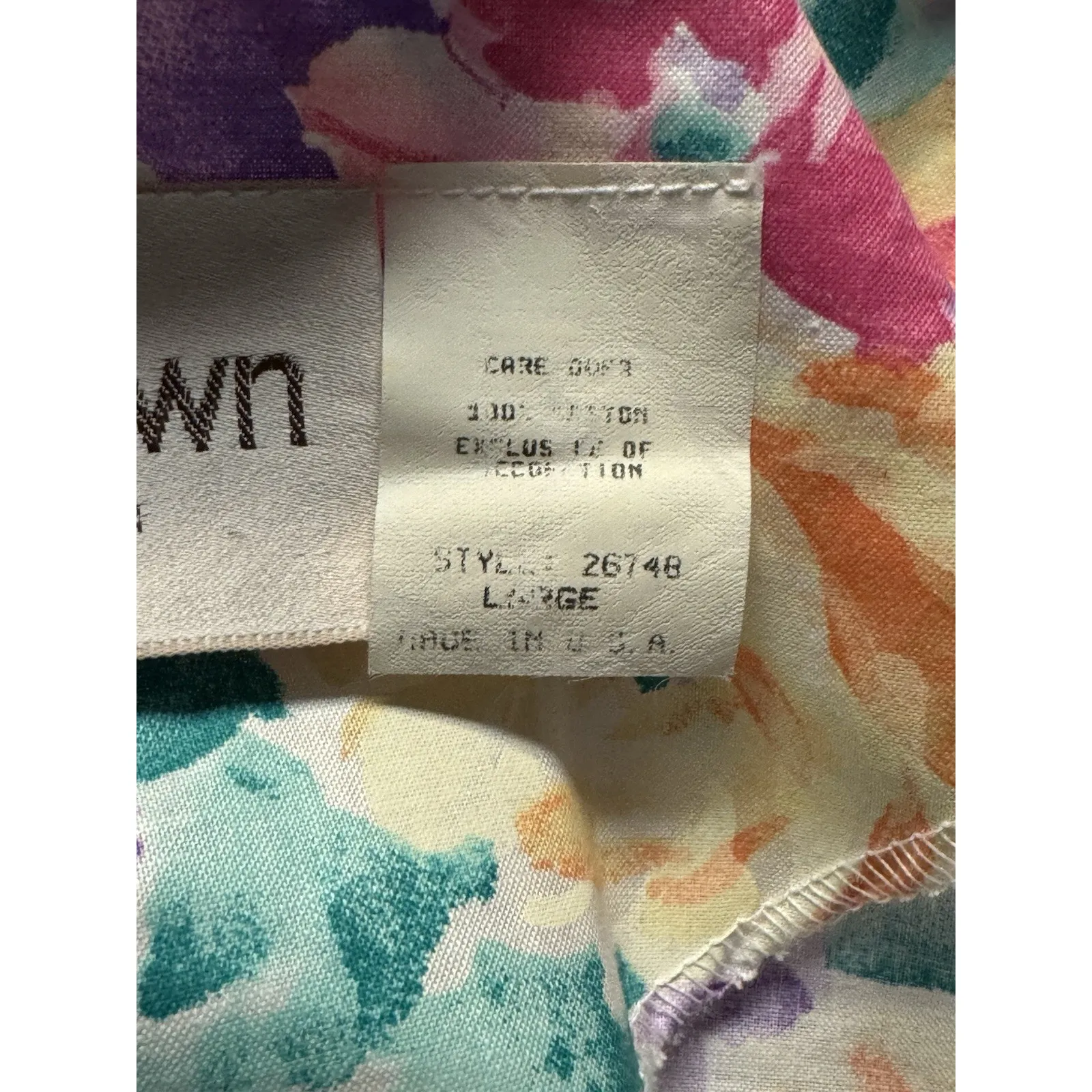 VTG David Brown California House Coat Floral Dress Large Nightgown USA Made - Image 6