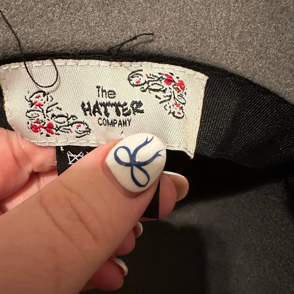 The Hatter Company Grey Felt Wide Brim Hat - Image 3